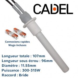 Bougie pôele à granulés SE96mm Cadel