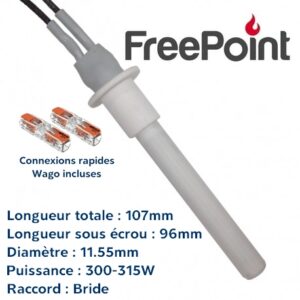 Bougie pôele à granulés SE96mm Freepoint