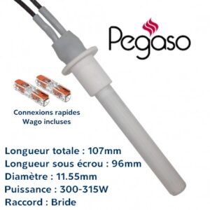 Bougie pôele à granulés SE96mm Pegaso